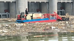 Yongsheng çöp toplama gemi teknesi çalışıyor #garbagecollectionmachine #garbagecleaninginriver