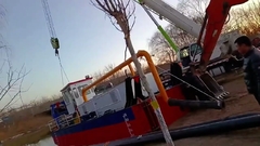 YSCSD250 10 inç kesiciler emme kazık makinesi kuruluyor Yongsheng kazık makinesi